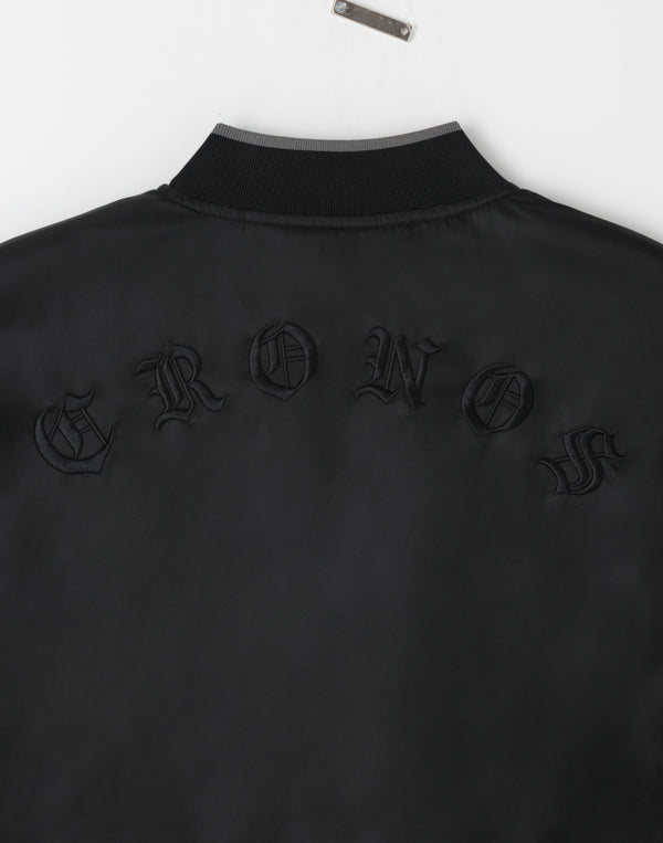 CRONOS BLACKLETTER MA-1 JACKET [BLACK]