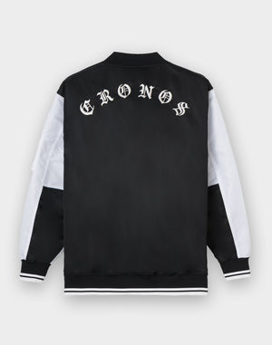 CRONOS BLACKLETTER MA-1 JACKET [BLACK×WHITE]