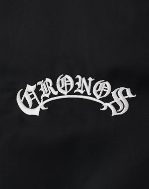 CRONOS BLACKLETTER MA-1 JACKET [BLACK×WHITE]