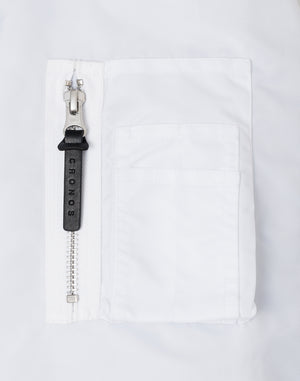 CRONOS BLACKLETTER MA-1 JACKET [BLACK×WHITE]