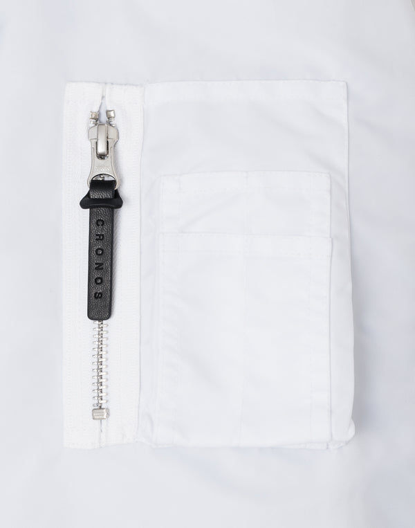 CRONOS BLACKLETTER MA-1 JACKET [BLACK×WHITE]