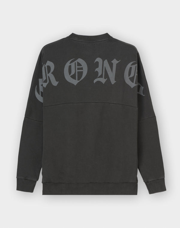 CRONOS BLACKLETTER SWEAT [V BLACK×WHITE]