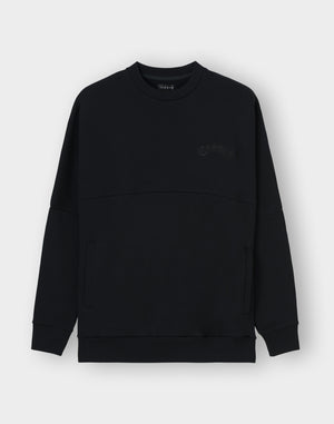 CRONOS BLACKLETTER SWEAT [BLACK×BLUE]