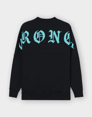 CRONOS BLACKLETTER SWEAT [BLACK×BLUE]