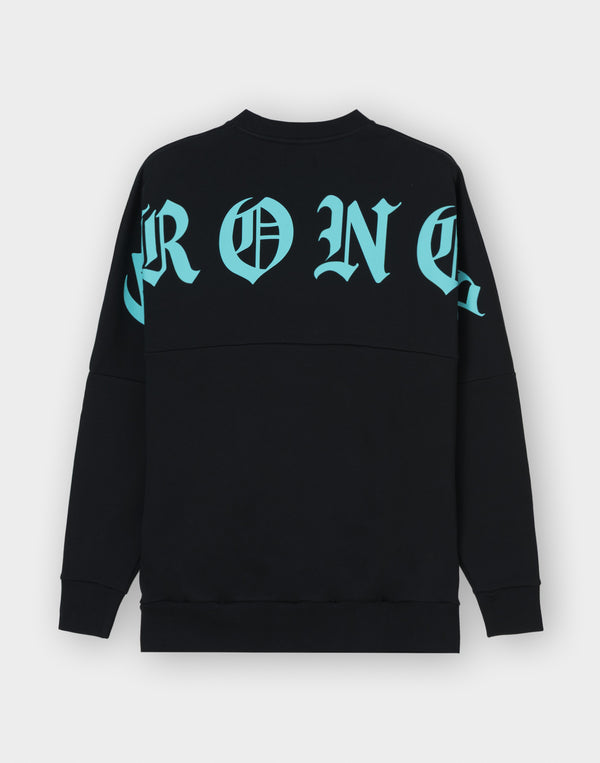 CRONOS BLACKLETTER SWEAT [BLACK×BLUE]