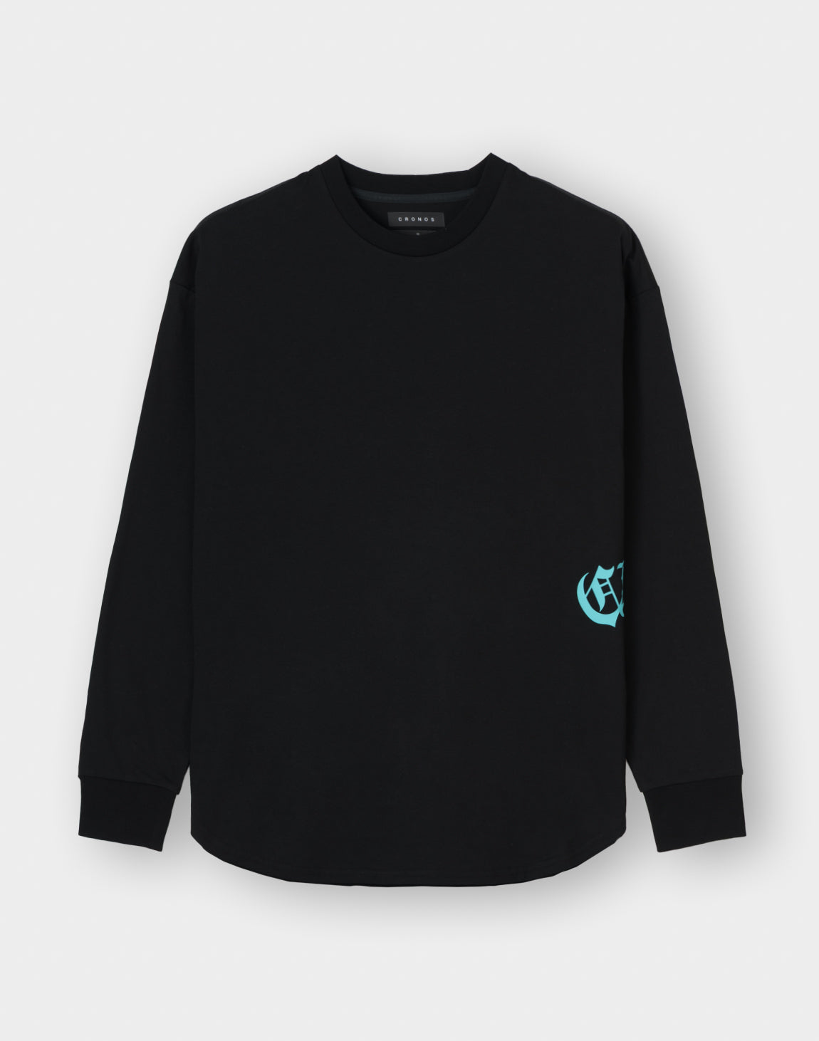 CRONOS BLACKLETTER L/S TEE【BLACK×BLUE】