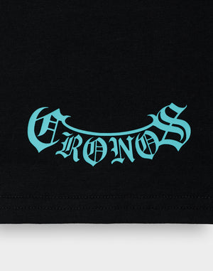 CRONOS BLACKLETTER L/S TEE【BLACK×BLUE】