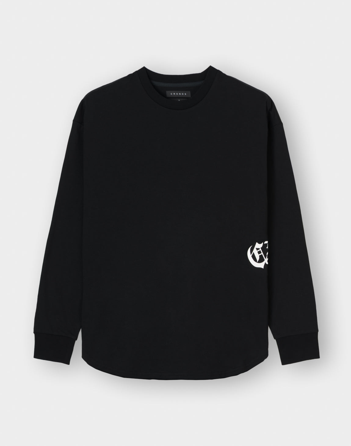 クロノス　新作　cronos L 黒 CRONOS BLACKLETTER L/S TEE【BLACK】