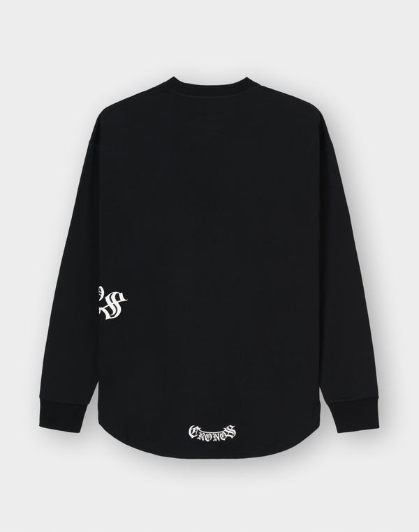 CRONOS BLACKLETTER L/S TEE【BLACK】