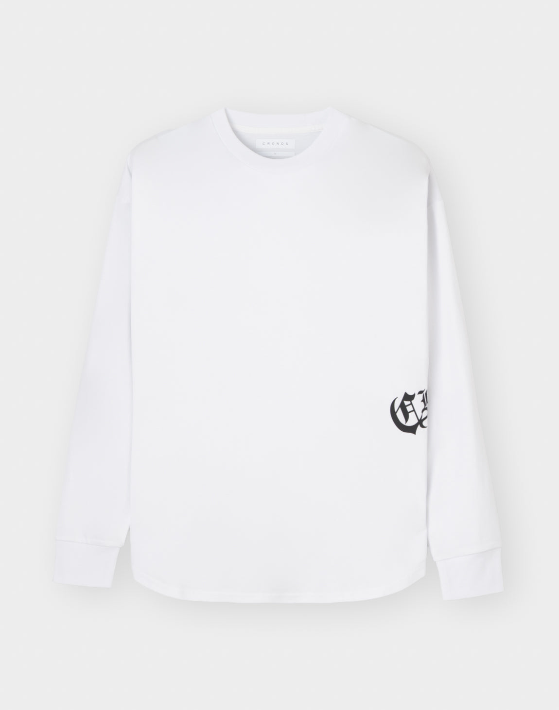 CRONOS BLACKLETTER L/S TEE【WHITE】
