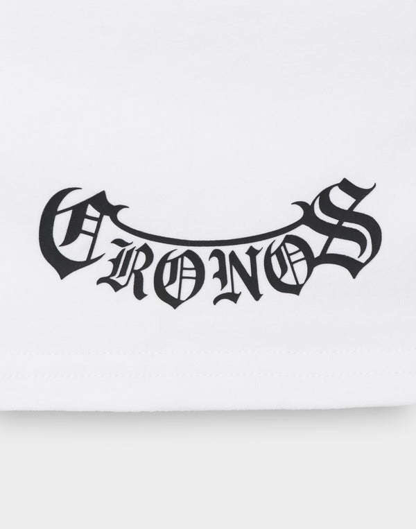 CRONOS BLACKLETTER L/S TEE【WHITE】