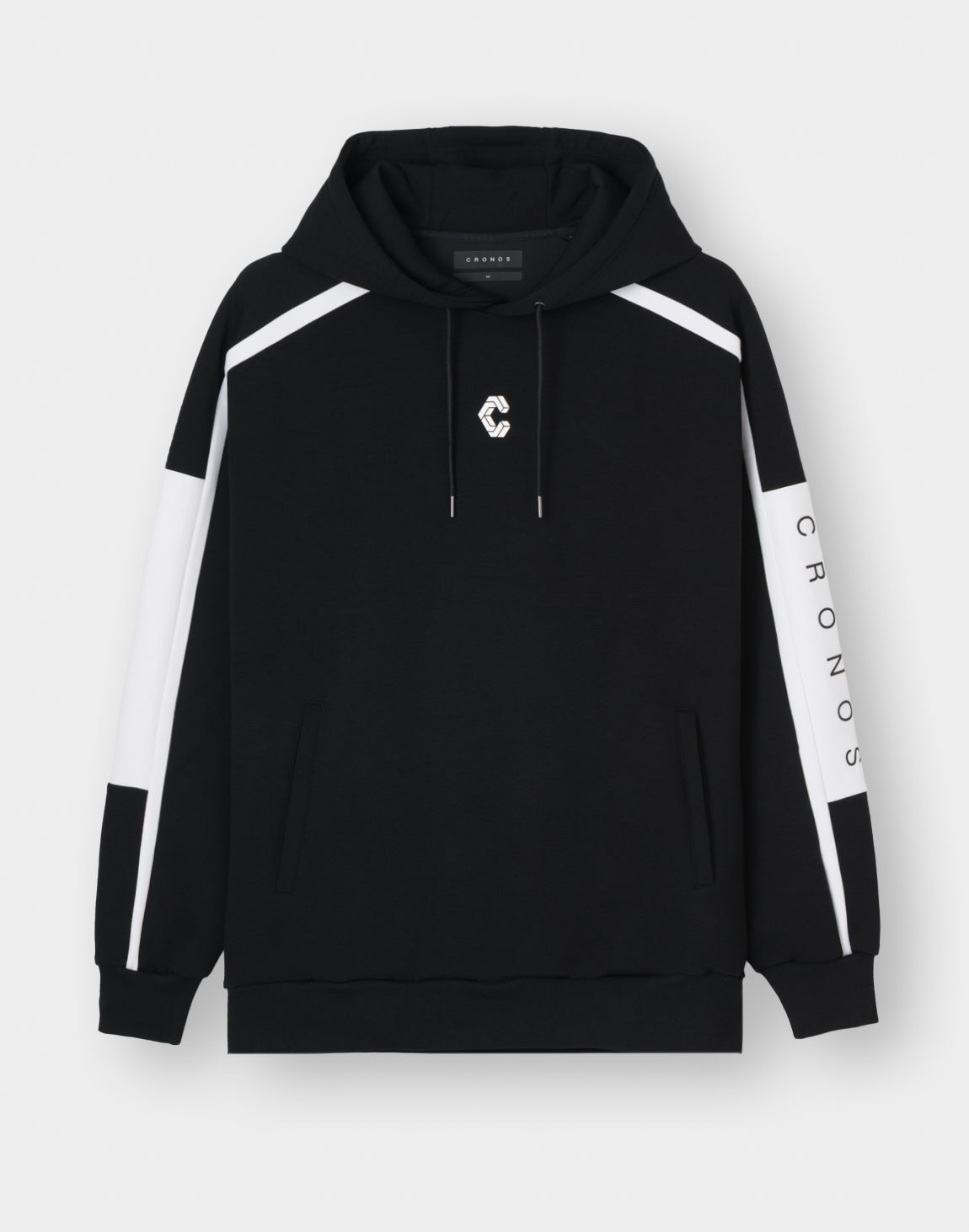 CRONOS ブラック/ホワイト パーカー Sサイズ CRONOS LITE VOLUME HOODIE【BLACK×WHITE】