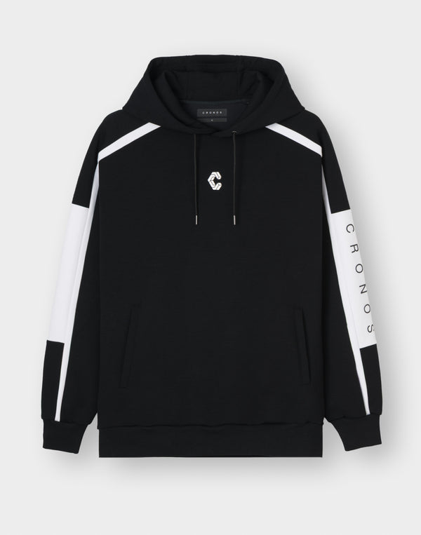 CRONOS LITE VOLUME HOODIE [BLACK×WHITE]