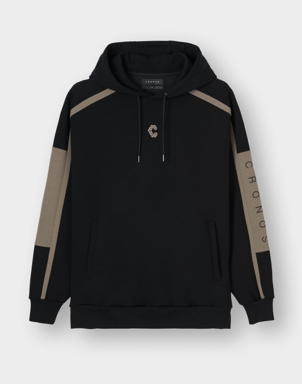 CRONOS LITE VOLUME HOODIE [BLACK×TAUPE]