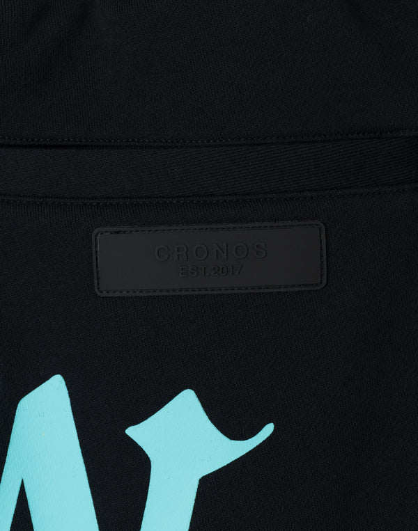 CRONOS BLACKLETTER Shorts [BLACK×BLUE]