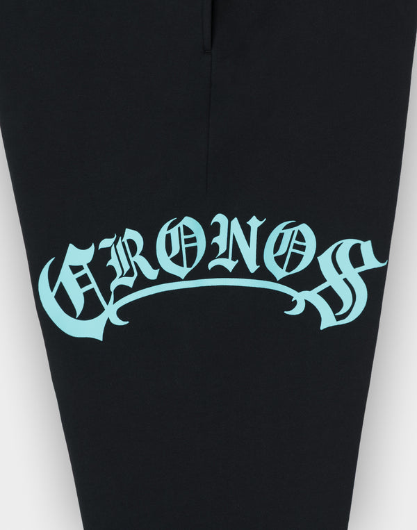 CRONOS BLACKLETTER Long Pants [BLACK×BLUE]