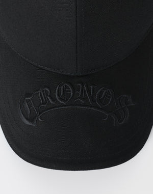 CRONOS BLACKLETTER  CAP【BLACK】
