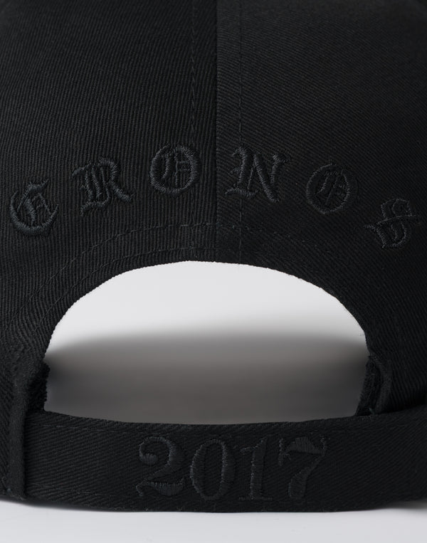 CRONOS BLACKLETTER  CAP【BLACK】