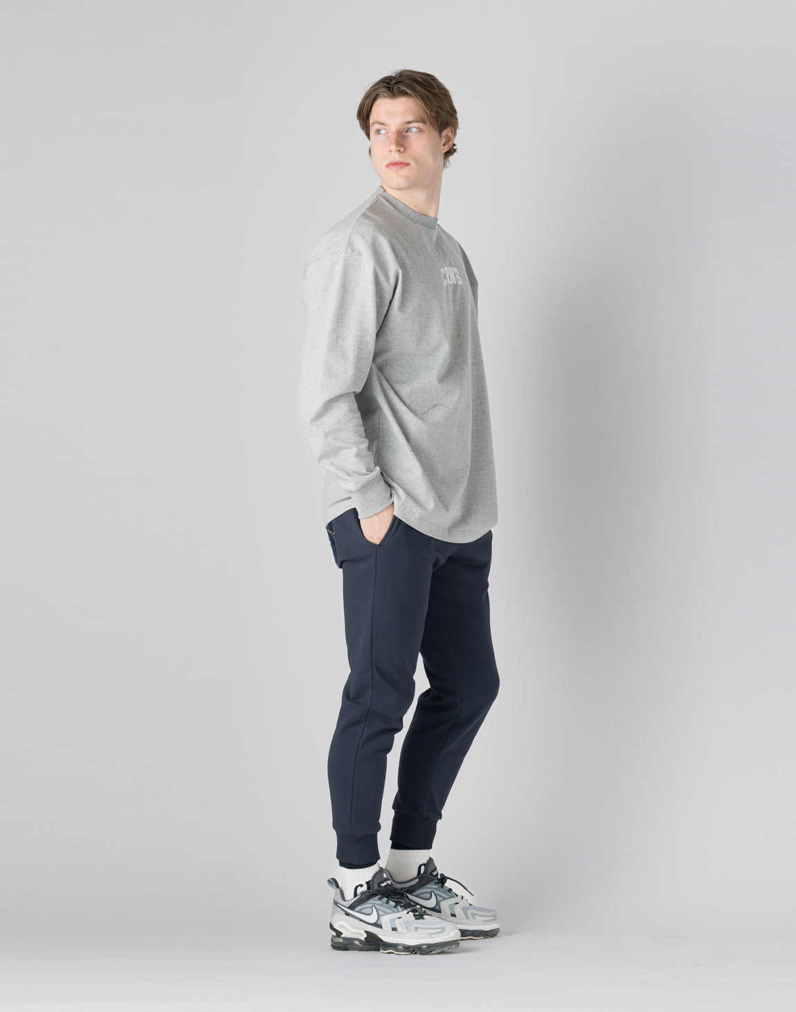 CRONOS Patchwork long sleeve T [M.GRAY]
