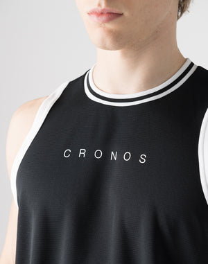 CRONOS 針孔網眼無袖【白色】
