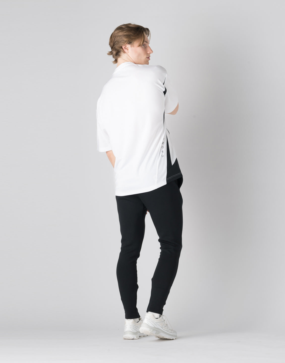 CRONOS pinhole mesh T-shirts【WHITE】 – クロノス CRONOS