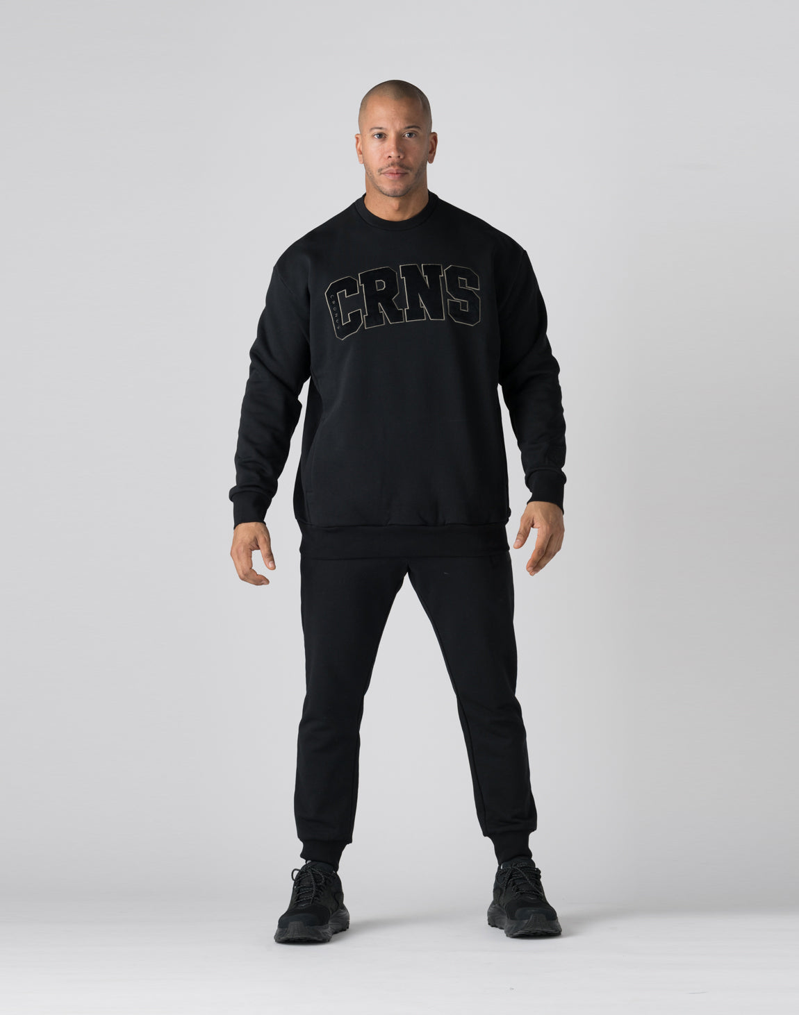 CRONOS Patchwork sweatshirt【BLACK】