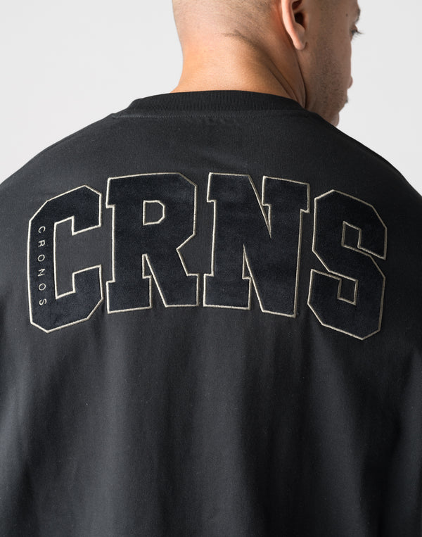 CRONOS 拼布長袖T卹 [白色]