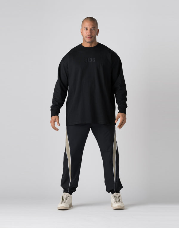 CRONOS Patchwork long sleeveT 【BLACK】