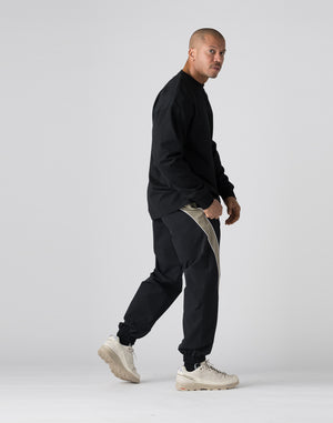 CRONOS Patchwork long sleeveT 【BLACK】