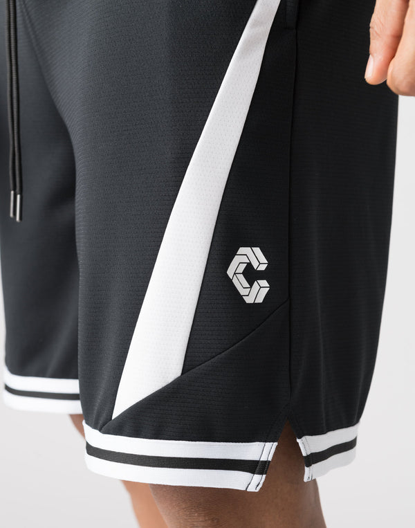 CRONOS pinhole mesh shorts【BLACK×WHITE】