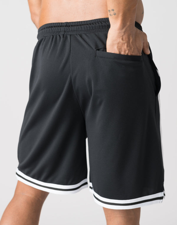 CRONOS pinhole mesh shorts【BLACK×WHITE】