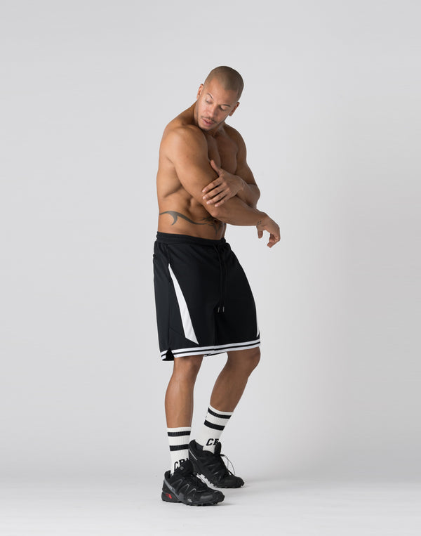 CRONOS pinhole mesh shorts【BLACK×WHITE】