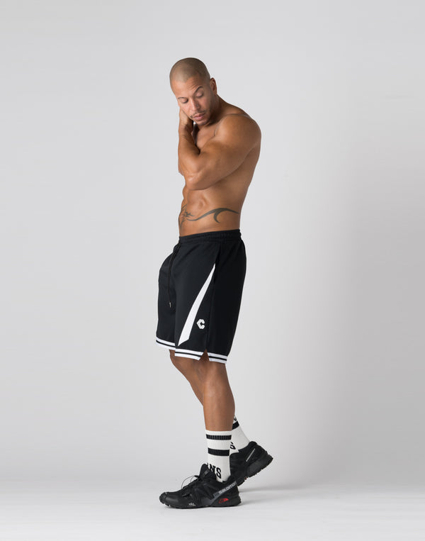 CRONOS pinhole mesh shorts【BLACK×WHITE】