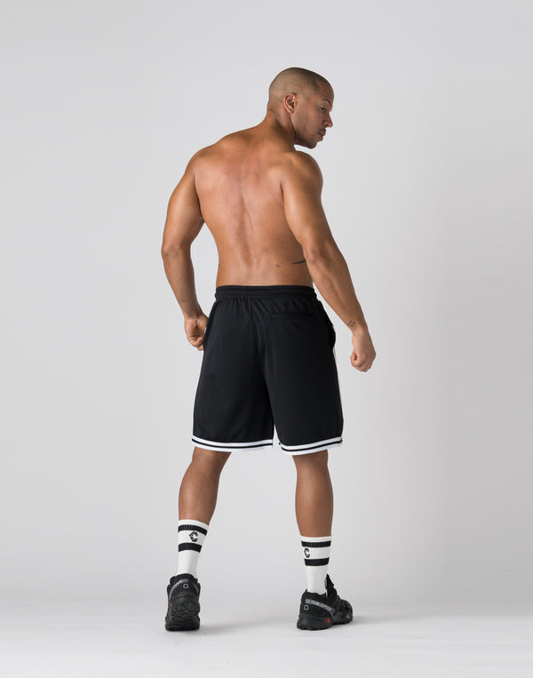 CRONOS pinhole mesh shorts【BLACK×WHITE】