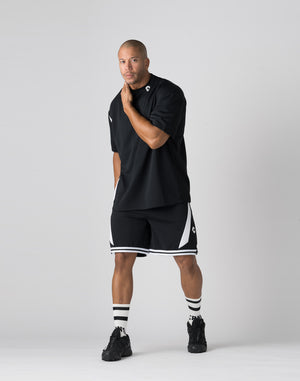 CRONOS pinhole mesh shorts【BLACK×WHITE】