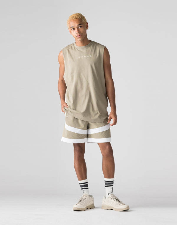 CRONOS Side Insert shorts【GREIGE】