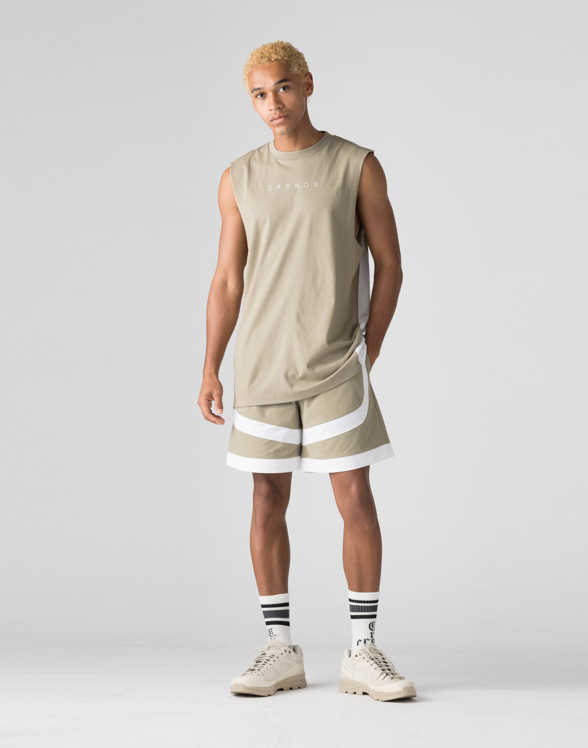 CRONOS Side Insert sleeveless 【GREIGE】