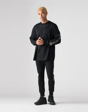 CRONOS Black Letter long pants【BLACK】