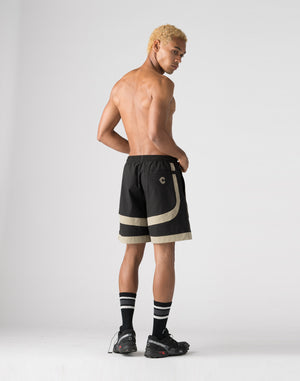 CRONOS Side Insert shorts【BLACK×GREIGE】