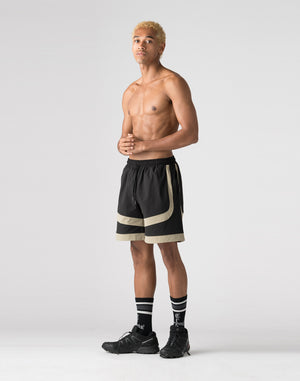 CRONOS Side Insert shorts【BLACK×GREIGE】