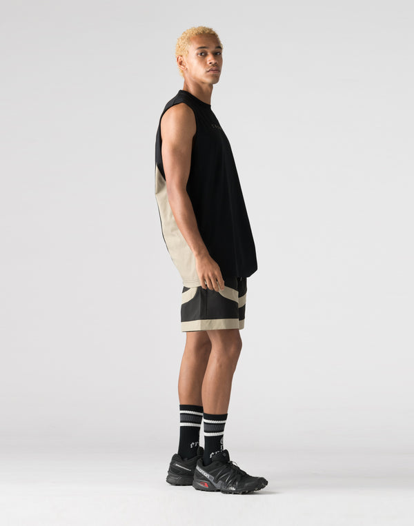 CRONOS Side Insert sleeveless【BLACK×GREIGE】