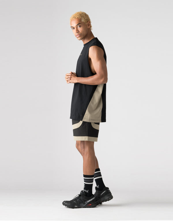 CRONOS Side Insert sleeveless【BLACK×GREIGE】