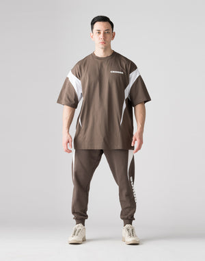 CRONOS Elliptical logoT-shirts【BROWN】