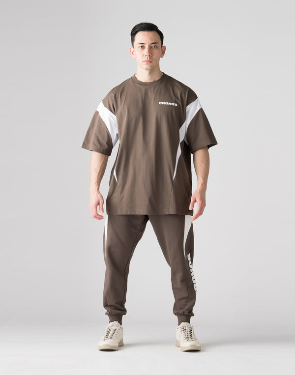 CRONOS Elliptical logoT-shirts【BROWN】