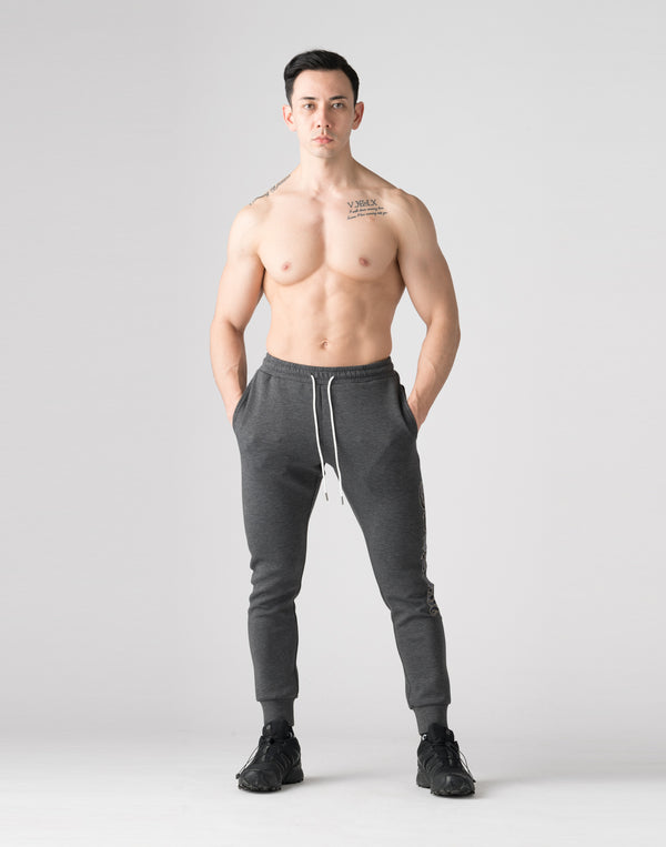 CRONOS Black Letter long pants【MCGRAY】