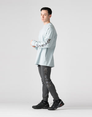 CRONOS Black Letter long pants【MCGRAY】