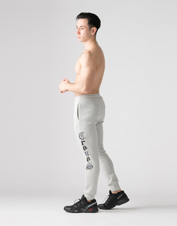 CRONOS Black　Letter  long pants【M.GRAY】