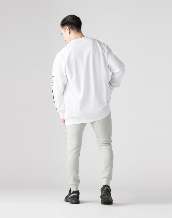CRONOS Black　Letter  long pants【M.GRAY】