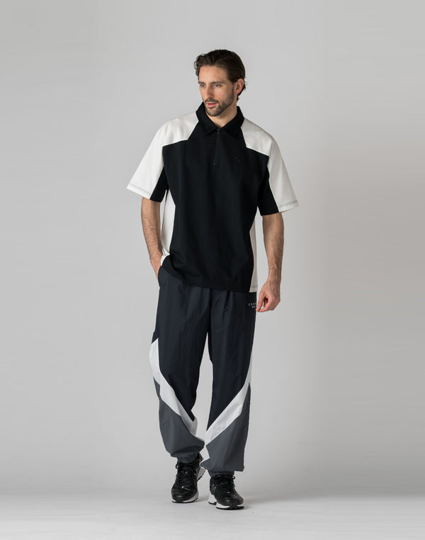 CRONOS BLACK 拼色polo衫【黑色】