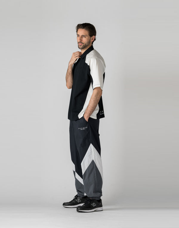 CRONOS BLACK 拼色polo衫【黑色】